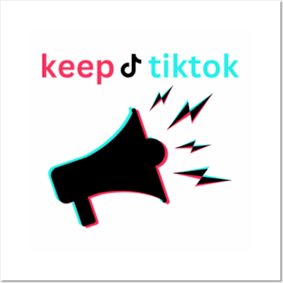 SAVE tiktoK KEEP tiktoK Posters and Art